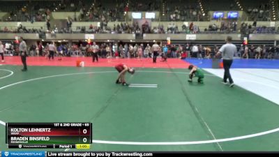 65 lbs Cons. Round 2 - Kolton Lehnertz, WKAP vs Braden Binsfeld, Paynesville