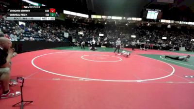 110 lbs Champ. Round 1 - Jordan Brown, BBWA vs Joshua Peck, UGAA