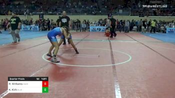 106 lbs Quarterfinal - Rylee Williams, Harrah Little League Wrestling vs Klaribel Kirk, Guthrie BlueJay Pride Wrestling