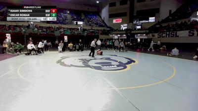 106 lbs Quarterfinal - Isaiah Simmons, Southside vs Oscar Roman, Bluffton