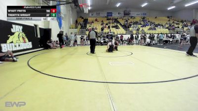 106 lbs Semifinal - Wyatt Fritts, Tahlequah Wrestling Club vs Trentyn Wright, Jay Junior High