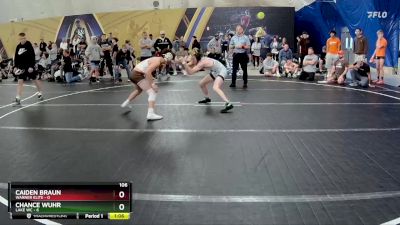 106 lbs Round 1 (8 Team) - Caiden Braun, Warner Elite vs Chance Wuhr, Lake WC