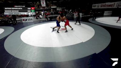 Cons. Round 3 - Nathan Espericueta, Frontier High School Wrestling vs Bedros Behnam, Clovis West High School Wrestling