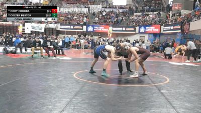A - 165 lbs Cons. Round 1 - Cody Crooks, Sidney / Fairview vs Colter Bestor, Corvallis