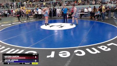 215 lbs Semifinal - Jacob Lehman, Mat-Su Matmen vs Hayden Martin, Avalanche Wrestling Association