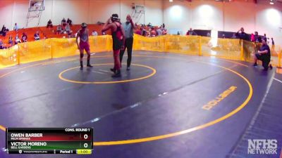 132 lbs Cons. Round 1 - Victor Moreno, Bell Gardens vs Owen Barber, Palm Springs