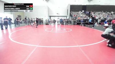 51-B2 lbs 3rd Place - Grayson Huff, Truman Rams vs Jazale Shell Smith, East Hartford Stingers Youth