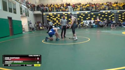 190 lbs Cons. Round 2 - Vincent Krenisky, CONNEAUT vs Jose Santiago, CHIPPEWA