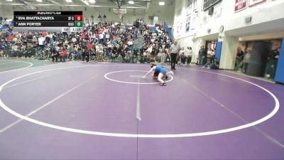 Girls 100 lbs Semifinal - Ann Porter, Gilroy Girls vs Eva Bhattacharya, Saint Francis Girls