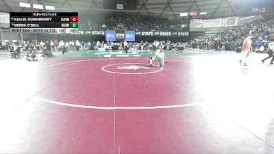 Boys 4A 113 lbs Cons. Round 2 - Derek O`Dell, Richland vs Kallel Dusenberry, Glacier Peak