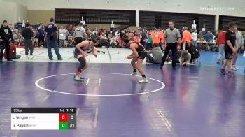 93 lbs Prelims - Caden Langan, Wisconsin Red MS vs Gable Pauole, Warhawks Inc. MS