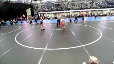 Girls 5th - 6th grade - 87 Champ. Round 2 - Everlee Whitcome, Waverly Area Wrestling Club vs Tucker Bates, Iowa