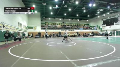 113 lbs Cons. Round 2 - Julian Perez, Royal vs Christian Napoles, Cabrillo/Long Beach