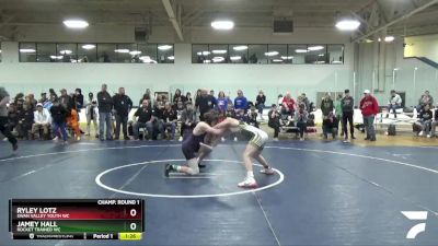 123 lbs Champ. Round 1 - Ryley Lotz, Swan Valley Youth WC vs Jamey Hall, Rocket Trained WC