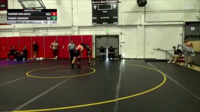 141 lbs Champ. Round 1 - Tadeo Aragon, Santa Ana College vs Xavier Nolasco, Palomar College