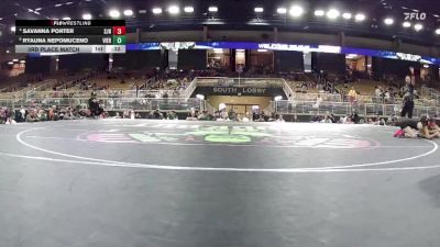 125 lbs 3rd Place Match - Savanna Porter, St. John Neumann vs Ryauna Nepomuceno, Viera
