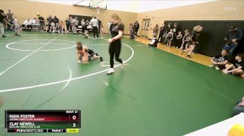43-46 lbs Round 1 - Maya Foster, Ascend Wrestling Academy vs Clay Newell, Outlaw Wrestling Club