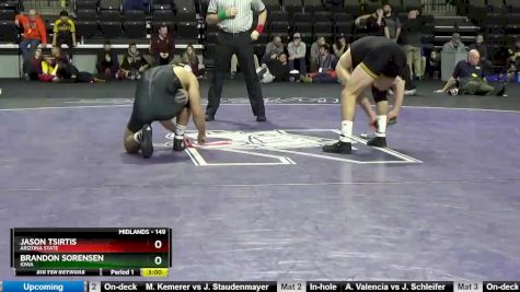 149 lbs: Brandon Sorensen (Iowa) vs Jason Tsirtsis (Arizona State)