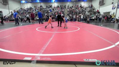 45 lbs Round Of 16 - Dante Perez, Tiger Trained Wrestling vs Benjamin Bessinger, Team Tulsa Wrestling Club