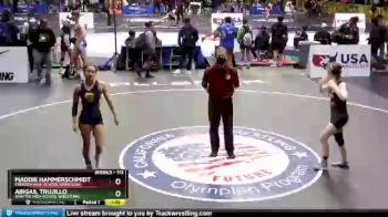 112 lbs Quarterfinal - Abigail Trujillo, Shafter High School Wrestling vs Maddie Hammerschmidt, Freedom High School Wrestling