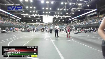 85 lbs Quarterfinal - Angelo Merlino, 512 Outlaw vs Levi Jaeger, DC Wrestling Academy