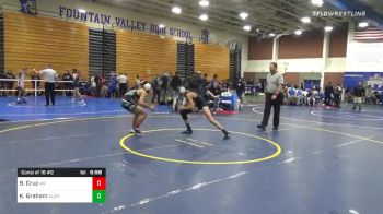 132 lbs Consolation - Brandon Cruz, Aliso Niguel vs Kasius Graham, Slam Academy