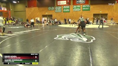 133 lbs 3rd Place Match - David Govea, East Los Angeles College vs Daimen Rodriguez, Cuesta College