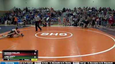 87 lbs Round 2 - Nathan Phillips, Huntsville vs Luke Santy, St. John Paul II