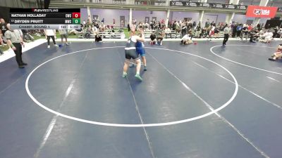 Junior Boys - 285 lbs Champ. Round 1 - Nathan Holladay, Charger Wrestling Club vs Dryden Pruitt, Mustang Wrestling Club