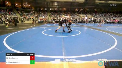 100 lbs Round Of 32 - Hunter Hughes, R.a.w. vs Jaxon Doonkeen, Little Axe Takedown Club