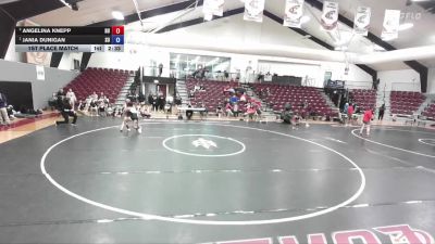 131 lbs 1st Place Match - Jania Dunigan, Schreiner University vs Angelina Knepp, Huntingdon