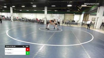 132 lbs Consi Of 128 #2 - Noah Perez, NV vs Paolo Ciatto, CT