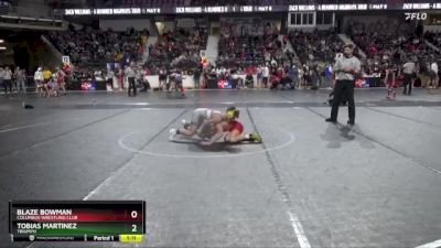 80 lbs Semifinal - Tobias Martinez, Triumph vs Blaze Bowman, Columbus Wrestling Club