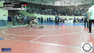 120 lbs Consi Of 8 #1 - Alex Rodriguez, Tonkawa vs Jake Halford, Mangum Wrestling