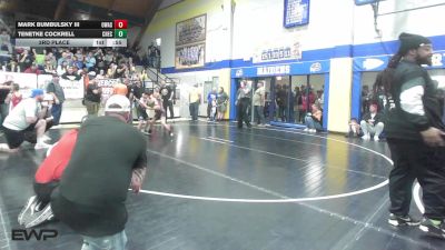 80 lbs 3rd Place - Mark Bumbulsky III, Owasso Takedown Club vs Tenetke Cockrell, Checotah Matcats