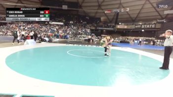 Girls 4A 130 lbs Cons. Round 3 - Ceci Rosas, Eisenhower (Girls) vs Amelia Ennis, Richland (Girls)