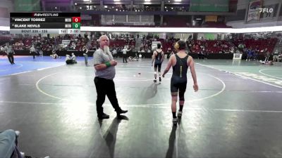 126 lbs Quarterfinal - Vincent Torrez, Meridian vs Blake Nevils, Meridian