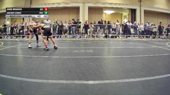 114 lbs 5th Place - Jase Branch, Atc vs Jacob Cosic, Peterson Grapplers