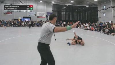 115 lbs Quarters - Tegan Robertson, Sebolt Wrestling Academy vs Blair Grennan, Alber Athletics