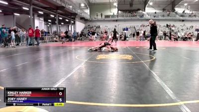 100 lbs Round 2 - Kinley Harker, Angry Fish Wrestling vs Zoey Haney, GTH Wrestling
