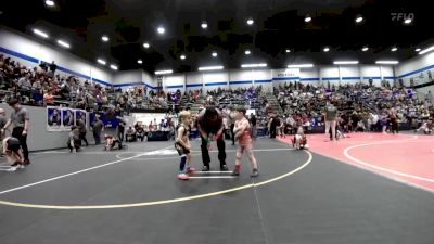 46 lbs Consi Of 16 #2 - Brek Kirbie, Woodward Youth Wrestling vs Jackson Kreamer, Sulphur Youth Wrestling Club