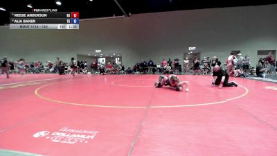 120 lbs Quarters - Reese Anderson, KS vs Alia Baker, TX