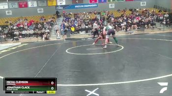 197 lbs Quarterfinal - Jonathan Clack, Mount Olive vs Micha Clemson, Emmanuel