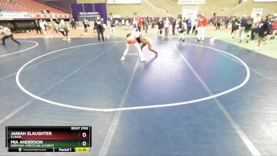 112 lbs Cons. Semi - Janiah Slaughter, Illinois vs Mia Anderson, Nebraska Wrestling Academy