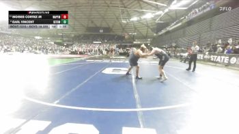 Boys 1A 285 lbs Champ. Round 2 - Moises Cortez Jr, Wapato vs Earl Vincent, Seton Catholic