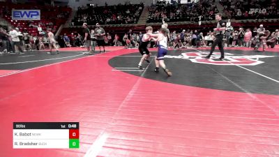 90 lbs Rr Rnd 1 - Kolt Babot, Newkirk Takedown Club vs Rogen Bradsher, Buck Pride Wrestling