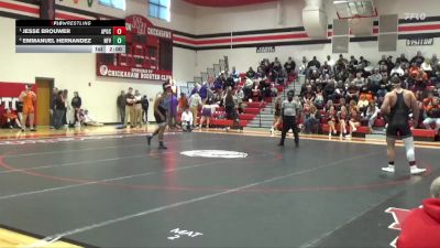 215 lbs Semifinal - Jesse Brouwer, AP-GC vs Emmanuel Hernandez, North Fayette Valley