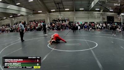 135 lbs Semifinal - Weston Divelbiss, Fort Hill Mat Club vs Brycen Berlett, Bel Air Junior Wrestling