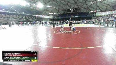 77 lbs Cons. Round 2 - Ezekiel Jennings, South Kitsap Wrestling Club vs Kayson Lobehan Cormier, Team Aggression Wrestling Club