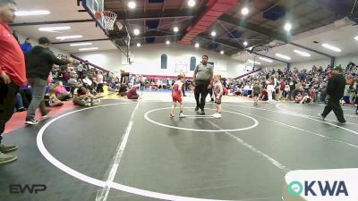 60 lbs Consi Of 4 - Grayson Mackey, Skiatook Youth Wrestling 2022-23 vs Rowen Hockett, Caney Valley Wrestling